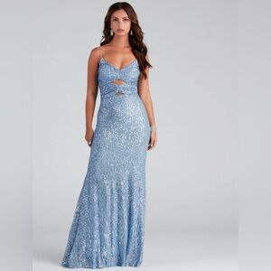 Periwinkle sequin dress